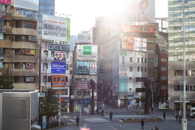 People on the city streets
